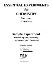 Essential Experiments For Chemistry Answer Key 13d