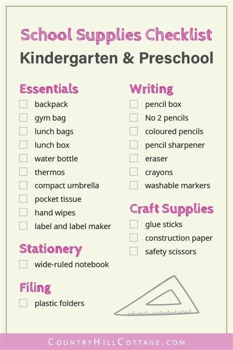 Essential School Supplies List For Preschool And First First Grade Pencil - First Grade Pencil