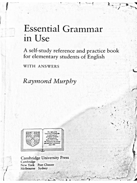 Full Download Essential Grammar In Use First Edition 