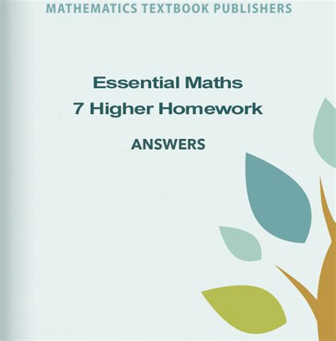 Read Essential Maths 7H Answer 