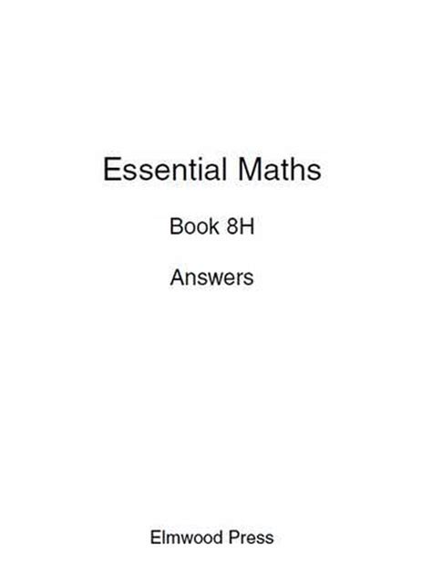 Download Essential Maths 8H Answers 