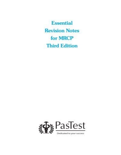 Full Download Essential Revision Notes For Mrcp Third Edition 