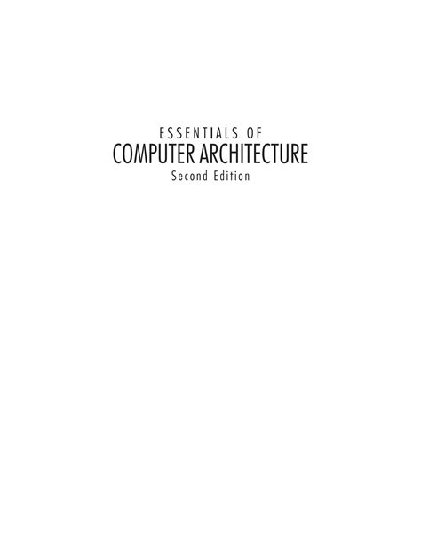 Essentials Of Computer Architecture United States