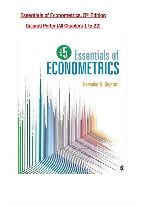 essentials of econometrics gujarati porter solution