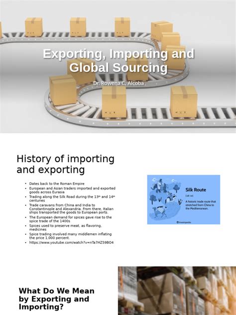 Essentials Of Exporting And Importing: U
