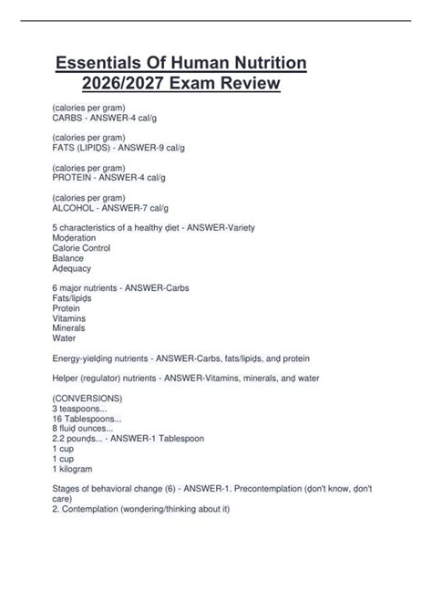 essentials of human nutrition 4th edition
