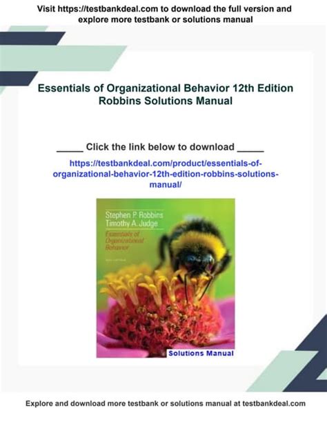 Essentials Of Organizational Behavior 12 Edition Rar