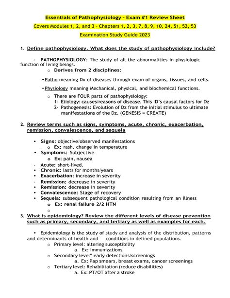 essentials of pathophysiology exam 1