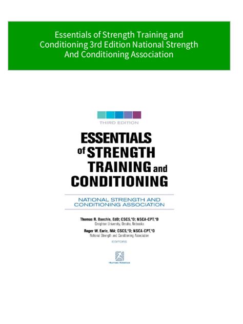 essentials strength and conditioning 3rd edition