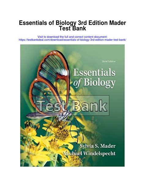 Download Essentials Of Biology 3Rd Edition Post Test 