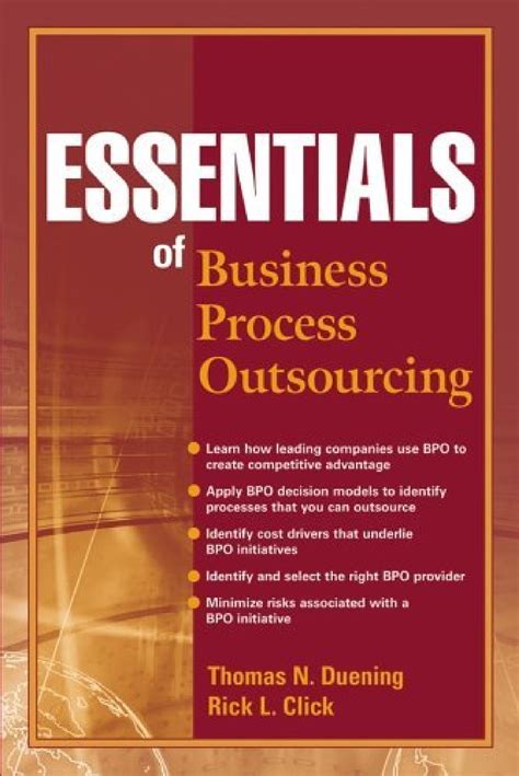 Read Online Essentials Of Business Process Outsourcing Essentials Series 
