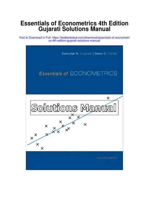 Full Download Essentials Of Econometrics Gujarati Solutions Manual 