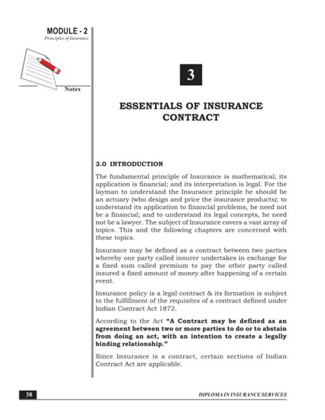 Read Essentials Of Insurance Contract 