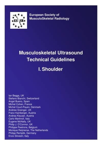 Read Essr Musculoskeletal Ultrasound Technical Guidelines 