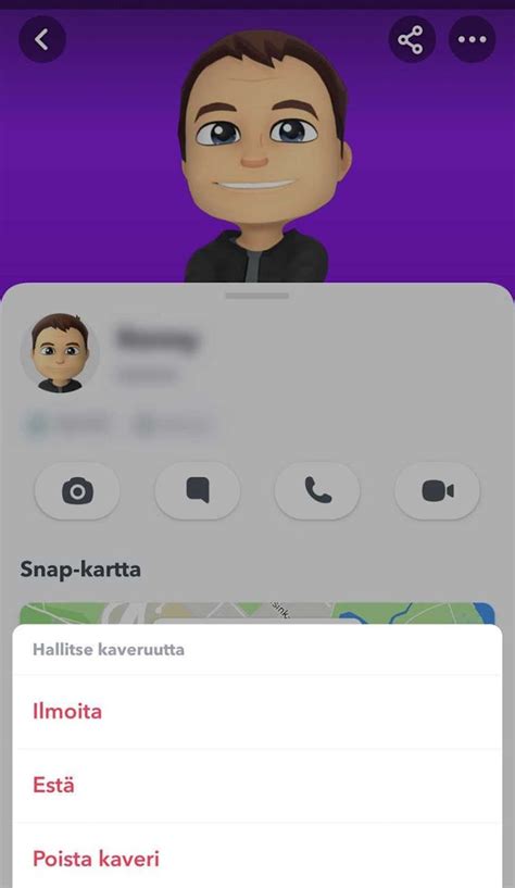 estäminen snapchatissa