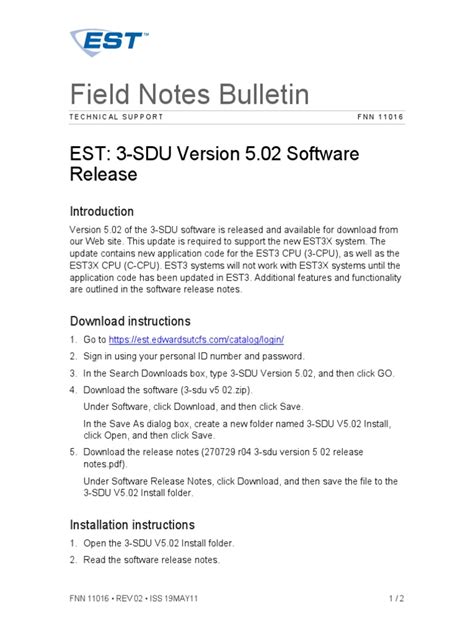 est 3 sdu software