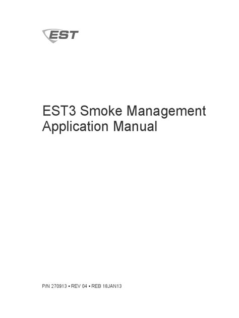 Full Download Est3 Smoke Management Application Manual 270913 