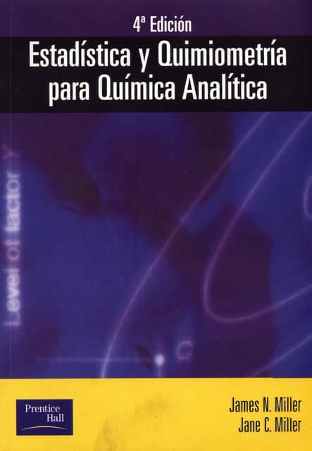 Read Online Estadistica Y Quimiometria Para Quimica Analitica 