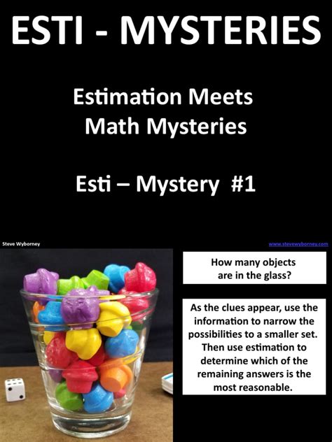 Esti Mysteries Estimation Meets Math Mysteries Steve Wyborneyu0027s Mystery Math - Mystery Math