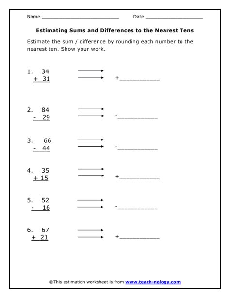 Estimated Addition 4th Grade Estimation - 4th Grade Estimation