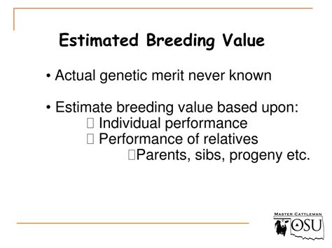 Estimated Breeding Value