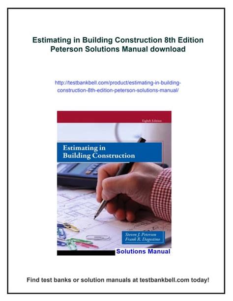 Estimating In Building Construction 8th Edition