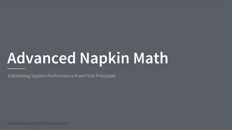 Estimating Systems With Napkin Math Featuring Simon Eskildsen Estimate Math - Estimate Math