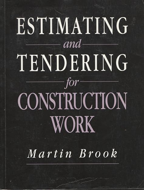 Read Estimating And Tendering For Construction Work 
