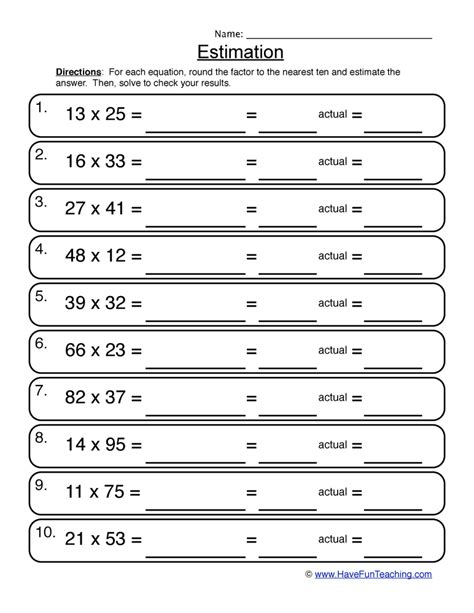 Estimation Multiplication Quiz Estimate Multiplication 4th Grade - Estimate Multiplication 4th Grade