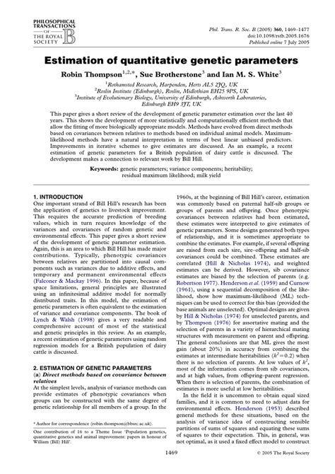 Estimation Of Genetic Parameters In Soybean For Yield And