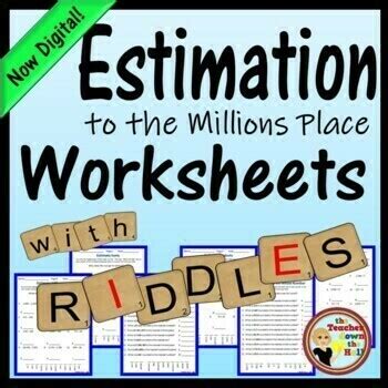 Estimation Worksheets W Riddles Grades 4 5 Now 4th Grade Estimation - 4th Grade Estimation