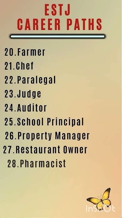 Estj Career Paths