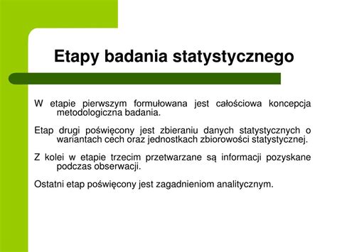 etapy badania statystycznego
