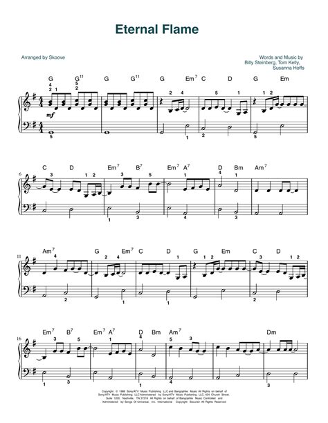 eternal flame piano sheet