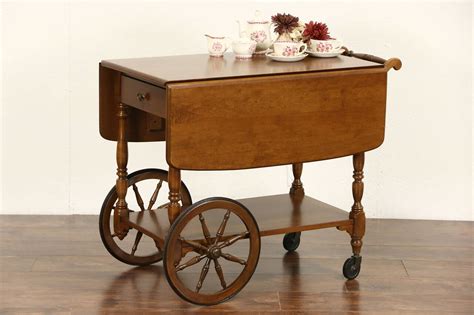 ethan allen maple tea cart for sale eBay