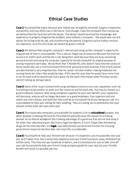 Ethical Issues And Case Studies William Bricken