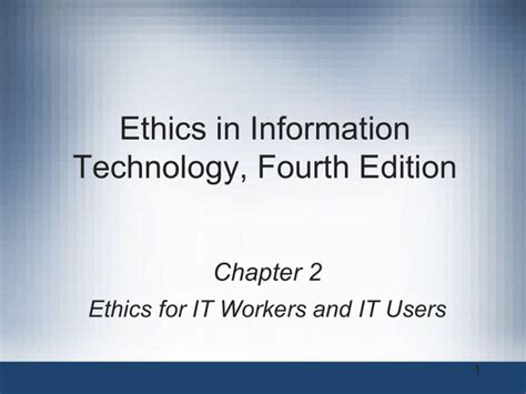 Ethics In Information Technology Third Edition Reynolds