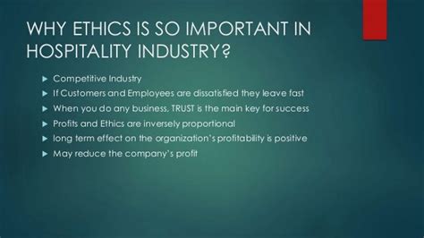 Read Ethics In The Hospitality And Tourism Industry 