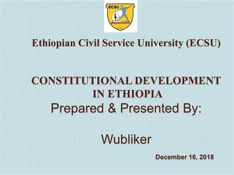 Ethiopian Constitutional Development