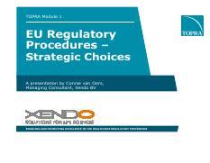 Read Online Eu Regulatory Procedures Topra 