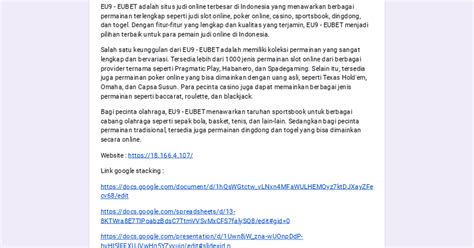 EUBET INDO - EU9 | EUBET | DAFTAR & MASUK EU9INDO Slot Terpercaya