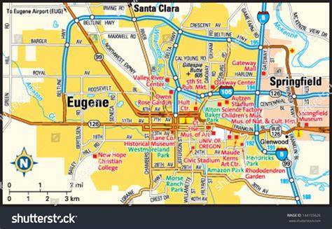 eugene oregon map