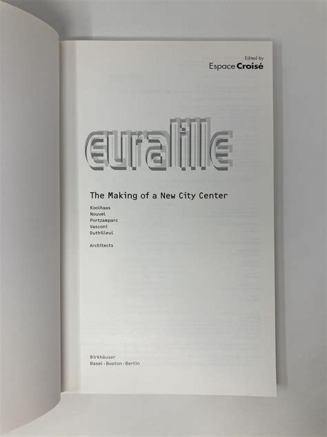 Euralille The Making Of A New City Center
