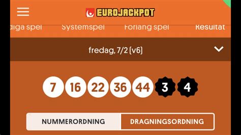 eurojackpot resultat fredag