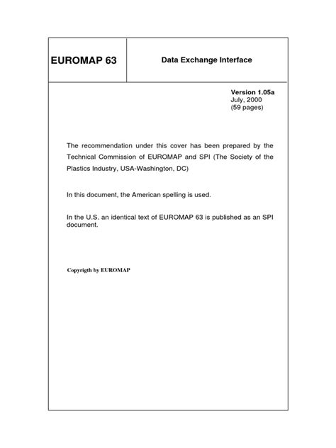Read Euromap 63 Data Exchange Interface 