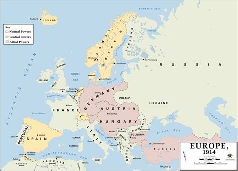 Europe 1914 Map