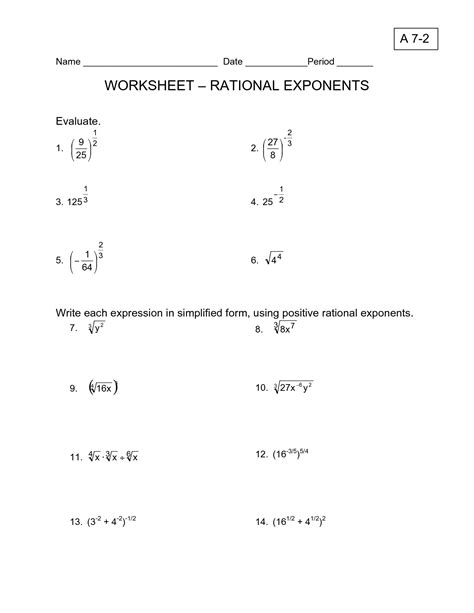 Evaluate Expressions With Fractional Exponents Worksheets Evaluating Expressions With Fractions - Evaluating Expressions With Fractions