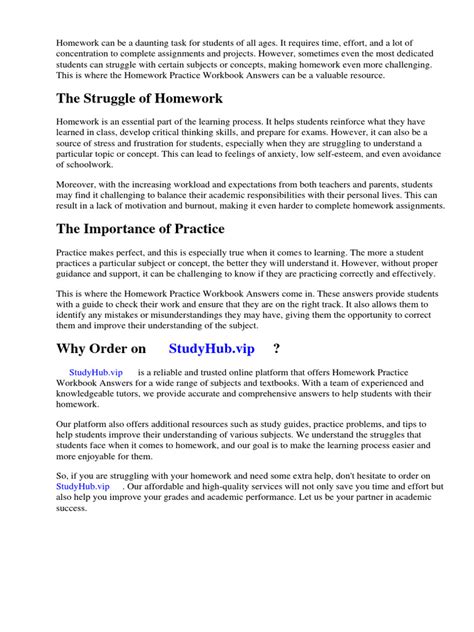evaluate homework and practice workbook answers