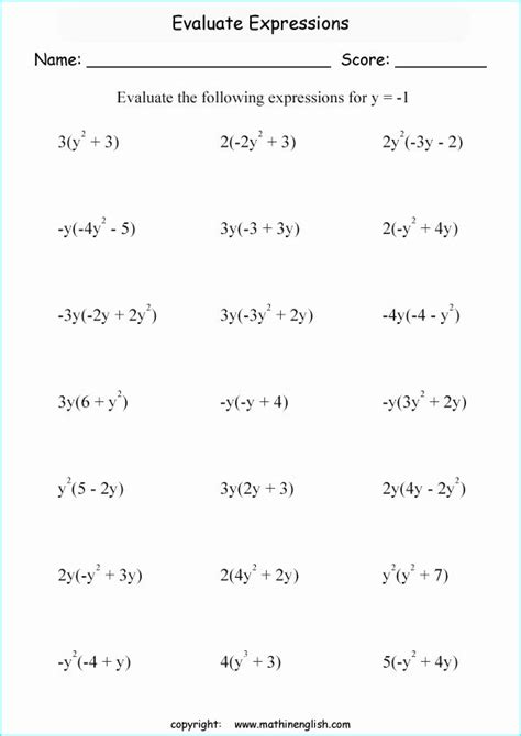 Evaluating Expressions Worksheets Easy Teacher Worksheets Worksheet On Evaluating Expressions - Worksheet On Evaluating Expressions