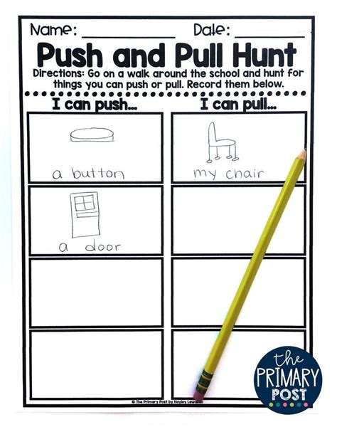 Evaluating Push Me Pull Me Worksheets Expedition Workshed Push Or Pull Worksheet - Push Or Pull Worksheet